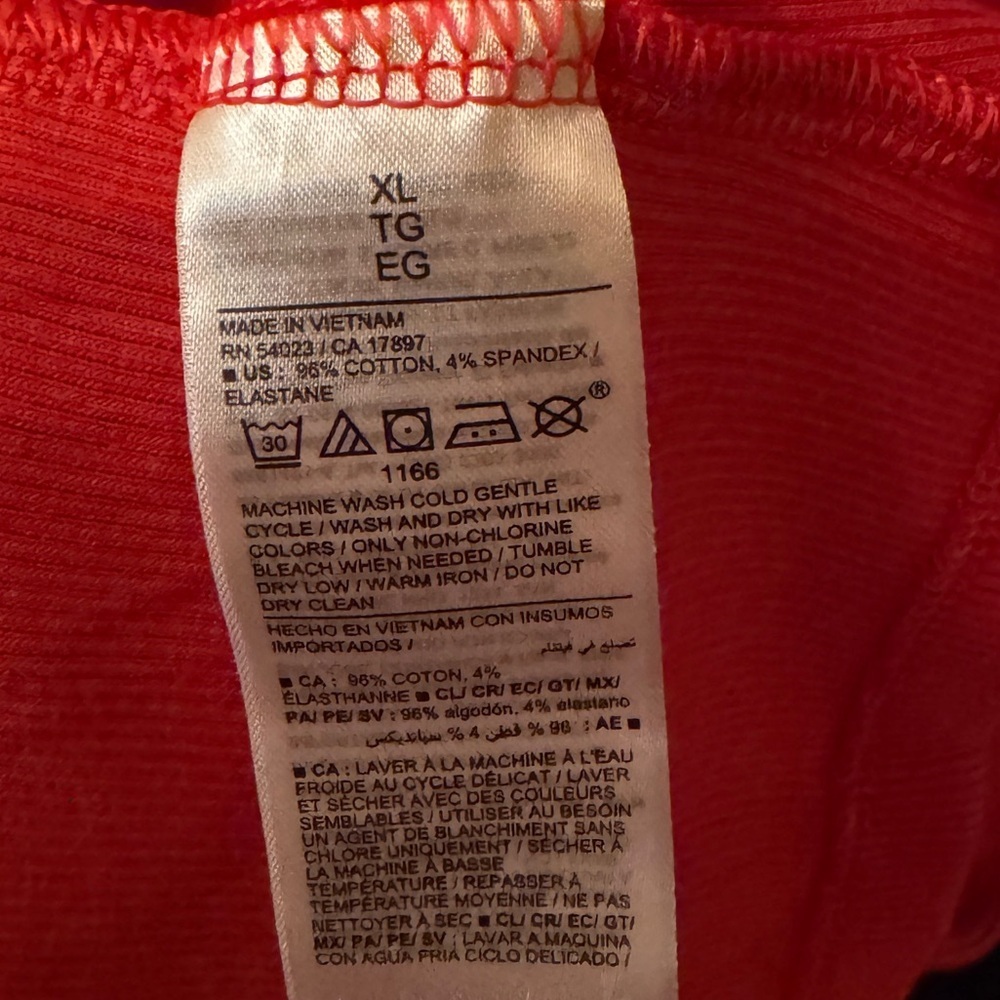 Old Navy Red Natural Fiber Ribbed Maxi Dress Size XL - Picture 5 of 6